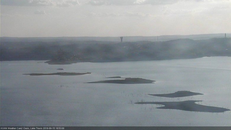 Lake Travis webcam, August 15, 2018 5:55 PM CT