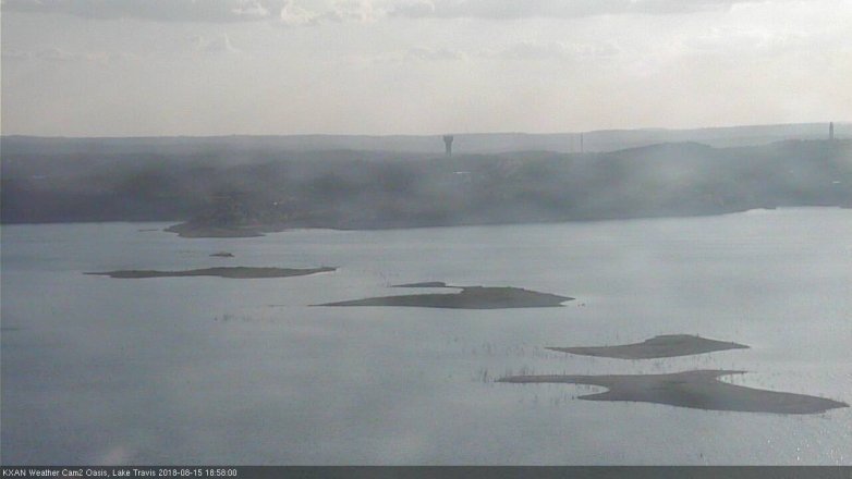Lake Travis webcam, August 15, 2018 6:00 PM CT