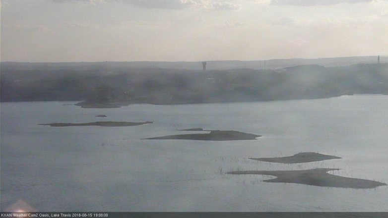 Lake Travis webcam, August 15, 2018 6:10 PM CT