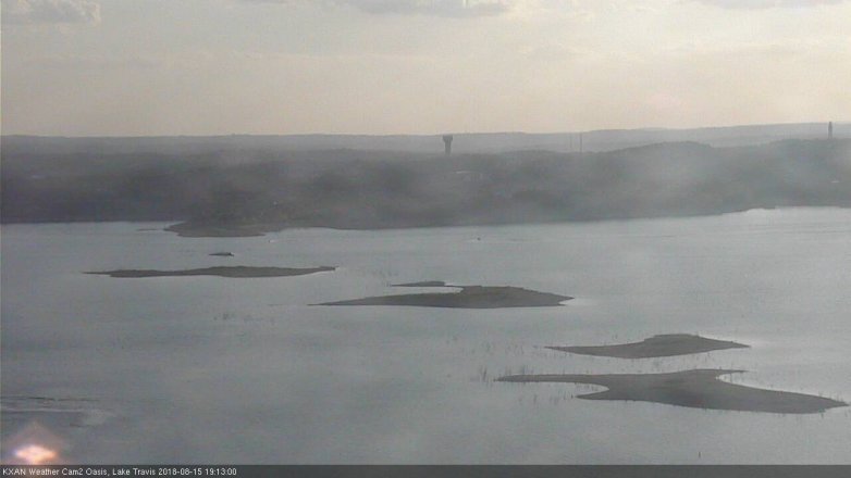 Lake Travis webcam, August 15, 2018 6:15 PM CT