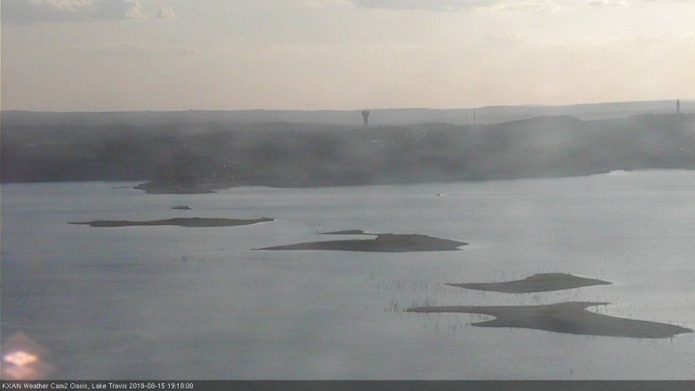 Lake Travis webcam, August 15, 2018 6:20 PM CT