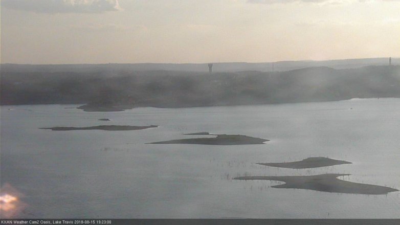 Lake Travis webcam, August 15, 2018 6:25 PM CT