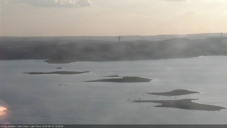 Lake Travis webcam, August 15, 2018 6:30 PM CT