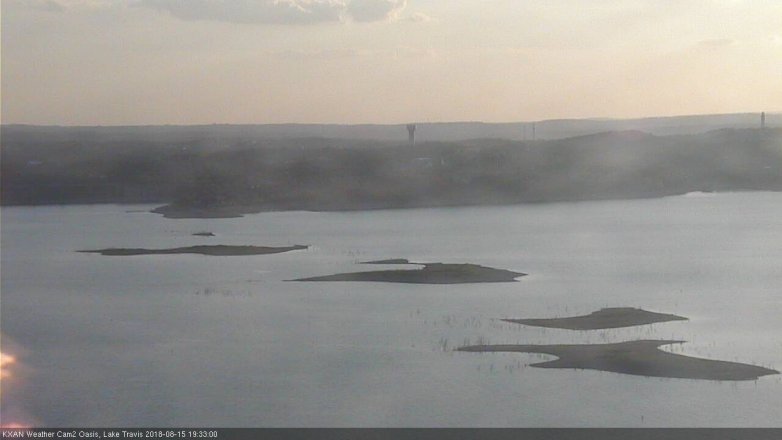 Lake Travis webcam, August 15, 2018 6:35 PM CT