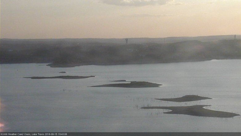 Lake Travis webcam, August 15, 2018 6:45 PM CT