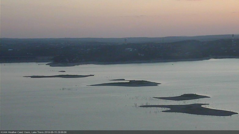 Lake Travis webcam, August 15, 2018 7:10 PM CT