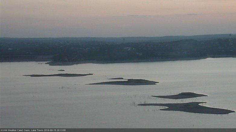 Lake Travis webcam, August 15, 2018 7:15 PM CT
