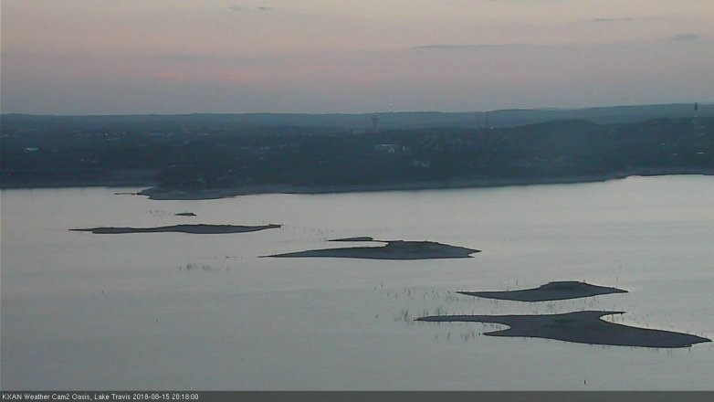 Lake Travis webcam, August 15, 2018 7:20 PM CT
