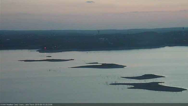 Lake Travis webcam, August 15, 2018 7:25 PM CT