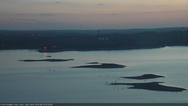 Lake Travis webcam, August 15, 2018 7:35 PM CT