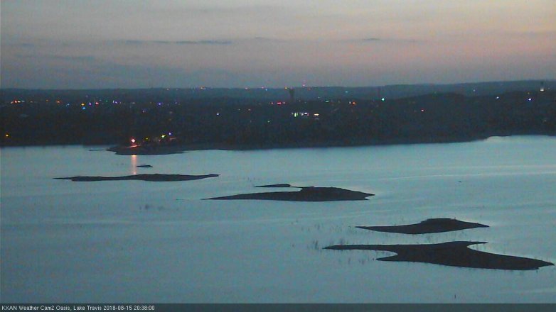 Lake Travis webcam, August 15, 2018 7:40 PM CT