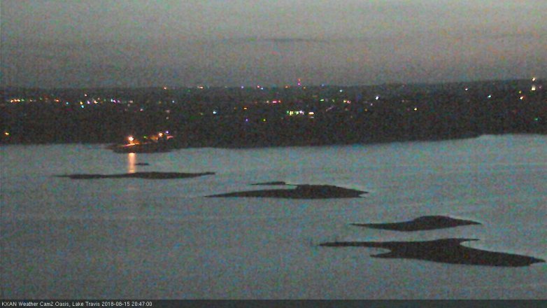 Lake Travis webcam, August 15, 2018 7:50 PM CT