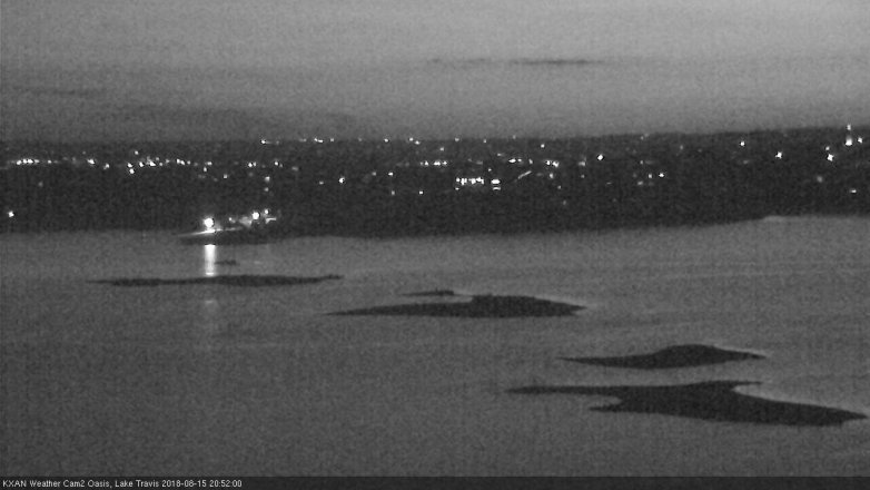 Lake Travis webcam, August 15, 2018 7:55 PM CT