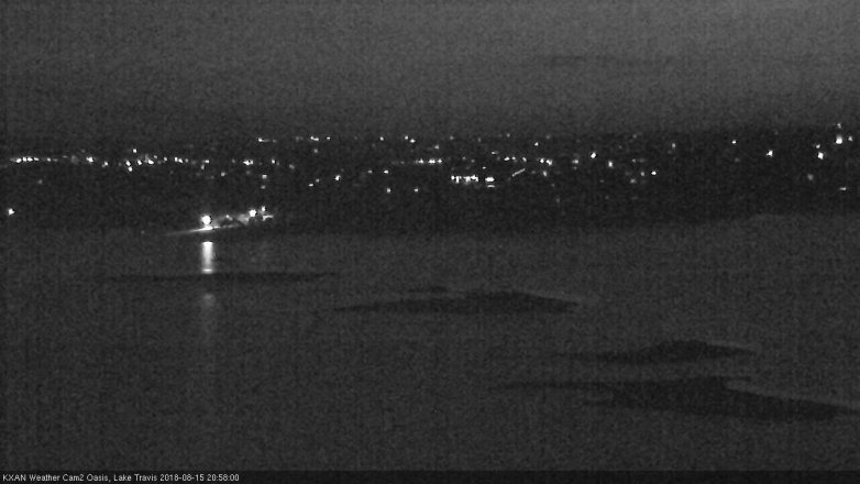 Lake Travis webcam, August 15, 2018 8:00 PM CT