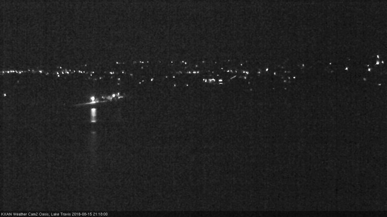Lake Travis webcam, August 15, 2018 8:20 PM CT