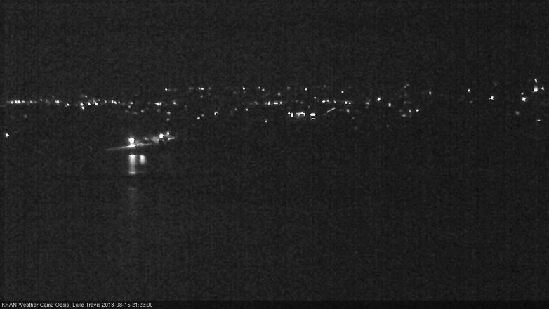 Lake Travis webcam, August 15, 2018 8:25 PM CT