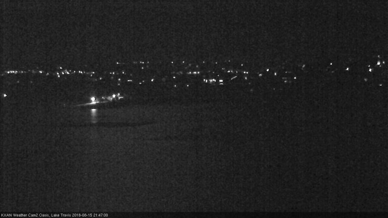 Lake Travis webcam, August 15, 2018 8:50 PM CT