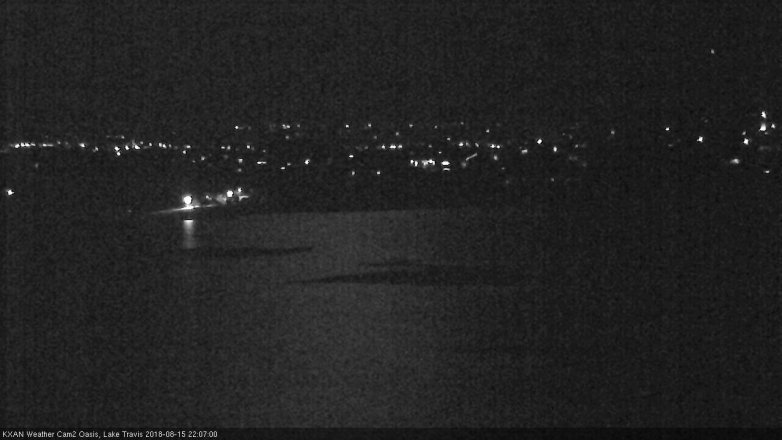 Lake Travis webcam, August 15, 2018 9:10 PM CT