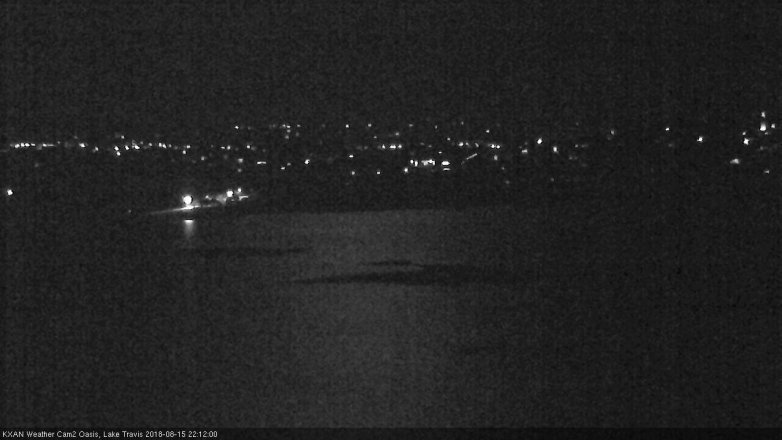 Lake Travis webcam, August 15, 2018 9:15 PM CT