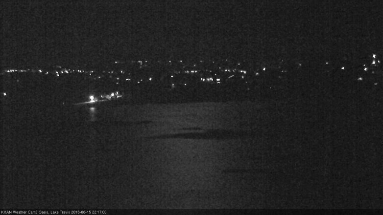 Lake Travis webcam, August 15, 2018 9:20 PM CT