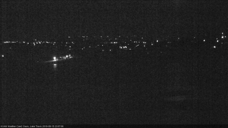 Lake Travis webcam, August 15, 2018 10:10 PM CT