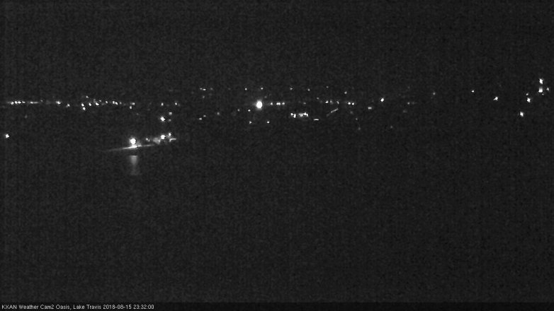 Lake Travis webcam, August 15, 2018 10:35 PM CT