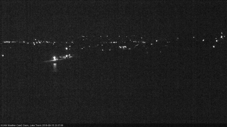 Lake Travis webcam, August 15, 2018 10:40 PM CT