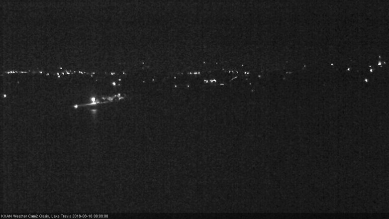 Lake Travis webcam, August 15, 2018 11:10 PM CT