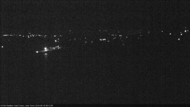 Lake Travis webcam, August 15, 2018 11:15 PM CT