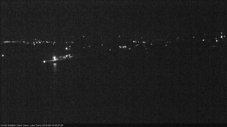 Lake Travis webcam, August 15, 2018 11:40 PM CT