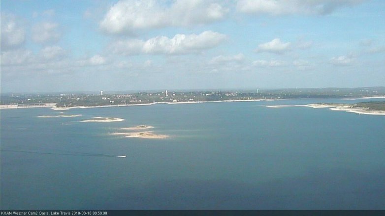 Lake Travis webcam, August 16, 2018 9:00 AM CT