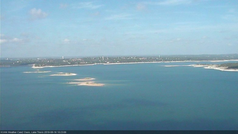 Lake Travis webcam, August 16, 2018 9:25 AM CT