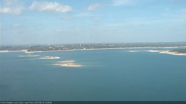 Lake Travis webcam, August 16, 2018 9:30 AM CT