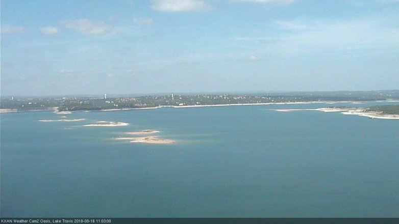 Lake Travis webcam, August 16, 2018 10:05 AM CT