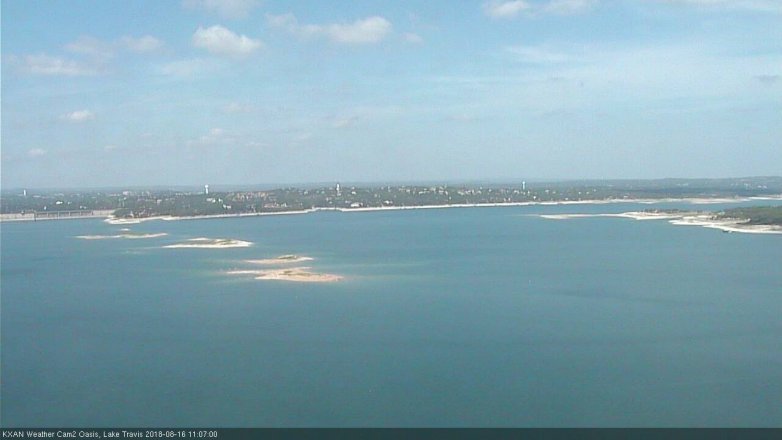 Lake Travis webcam, August 16, 2018 10:10 AM CT