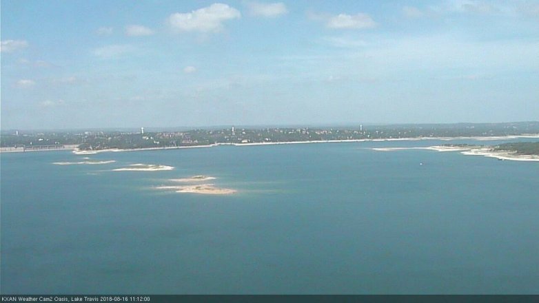 Lake Travis webcam, August 16, 2018 10:15 AM CT