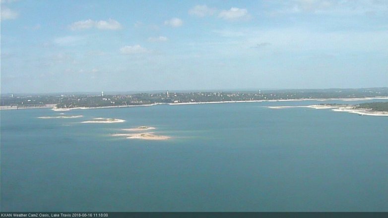 Lake Travis webcam, August 16, 2018 10:20 AM CT