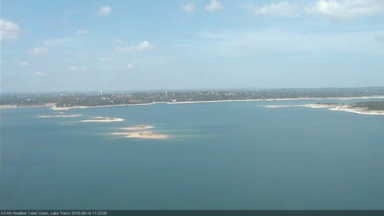 Lake Travis webcam, August 16, 2018 10:25 AM CT