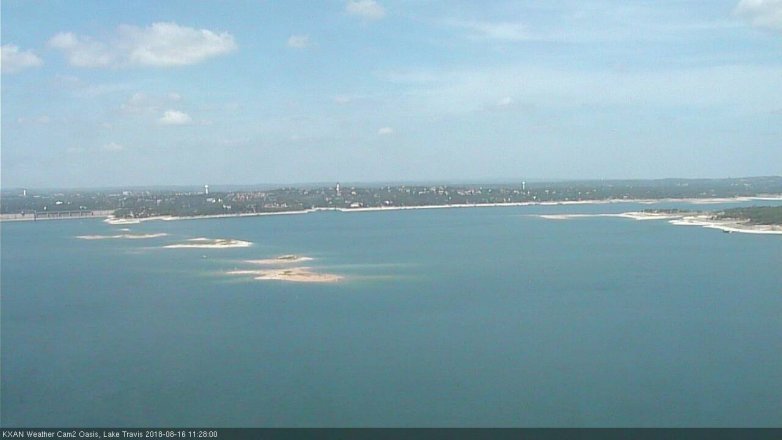 Lake Travis webcam, August 16, 2018 10:30 AM CT