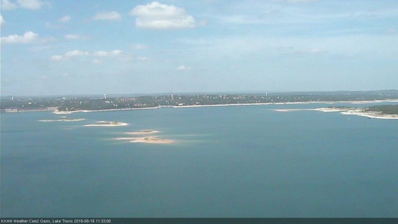Lake Travis webcam, August 16, 2018 10:35 AM CT