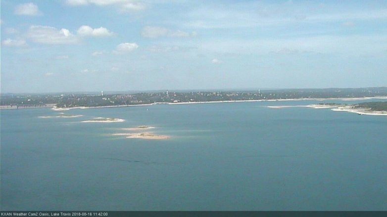 Lake Travis webcam, August 16, 2018 10:45 AM CT