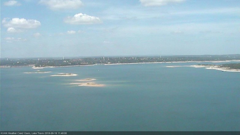 Lake Travis webcam, August 16, 2018 10:50 AM CT