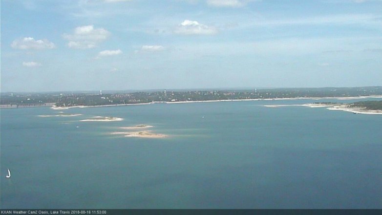 Lake Travis webcam, August 16, 2018 10:55 AM CT
