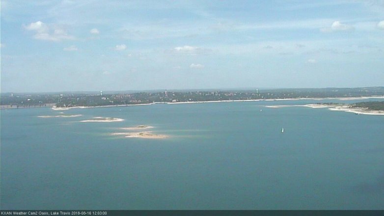 Lake Travis webcam, August 16, 2018 11:05 AM CT