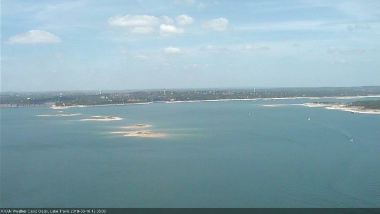 Lake Travis webcam, August 16, 2018 11:10 AM CT