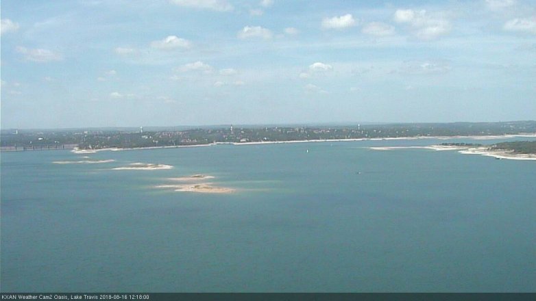 Lake Travis webcam, August 16, 2018 11:20 AM CT