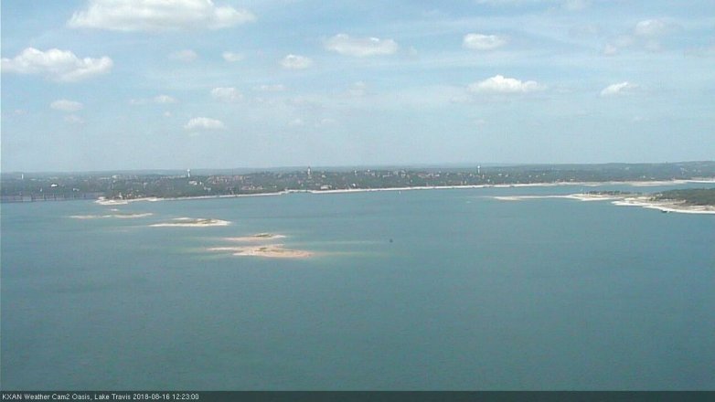Lake Travis webcam, August 16, 2018 11:25 AM CT