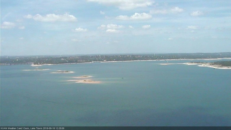 Lake Travis webcam, August 16, 2018 11:30 AM CT