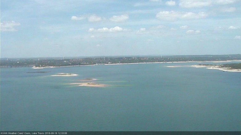 Lake Travis webcam, August 16, 2018 11:35 AM CT