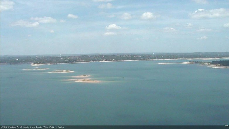 Lake Travis webcam, August 16, 2018 11:40 AM CT